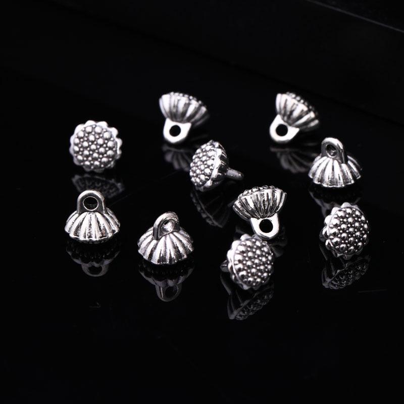 

Подвеска Тибетское серебро Лотос: Винтажный шарм-подвеска в виде держателя для цветов и бусины для изготовления украшений и браслетов своими руками