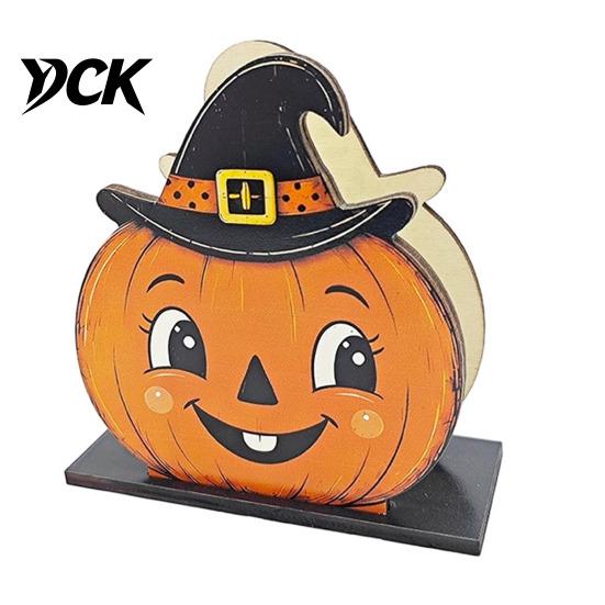 Halloween Home Table Ornament Wooden Napkin Holder, Cute Ghost Black Cat Vertical Paper Stable Stand Towel Stand, Kitchen Tissue Festive Party
