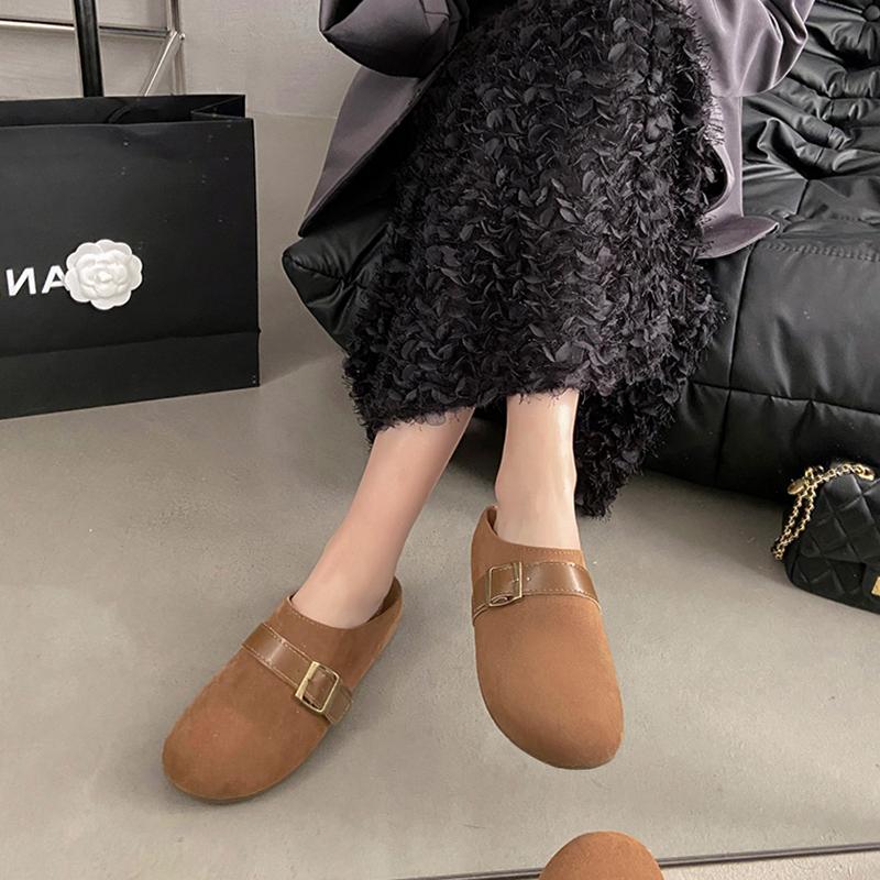 Fashion Shoes Cover Toe Ladies' Slippers Slipers Women 2025 Spring Retro Slides Shoes Cover Toe Woman's Slippers Slides 2025 Spring