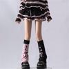 Polainas de Punto Elegantes para Niña Calcetines sin Pies Patrón Estético de Lazos de Mariposa Reversibles Holgados Cubre Pies