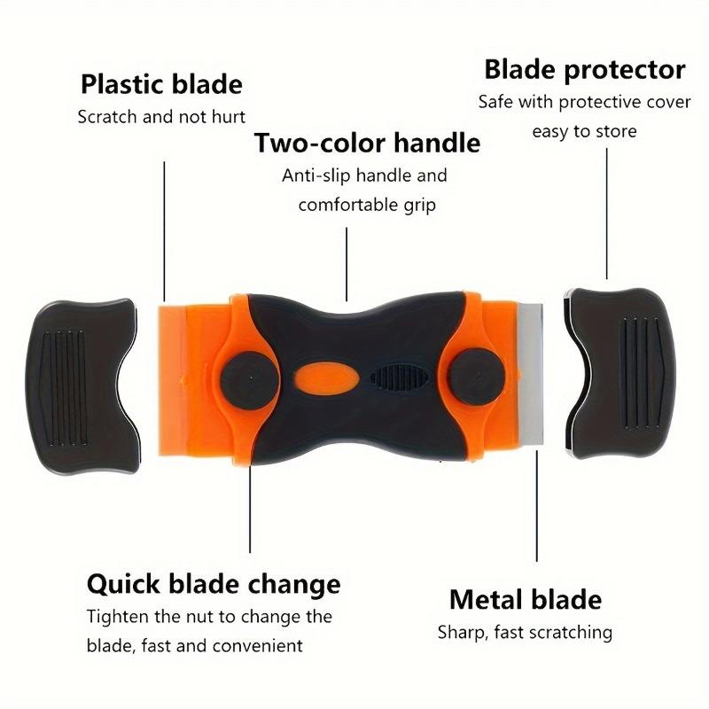 Razor Blade Scraper, 2-in-1 Scraper Tool, Multi-Purpose Cleaning Razor Scraper