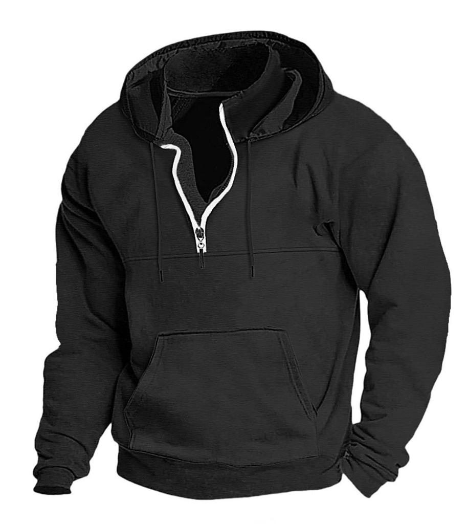 2023 Autumn/Winter Thick Hooded Men’s Printed Loose Sweatshirt