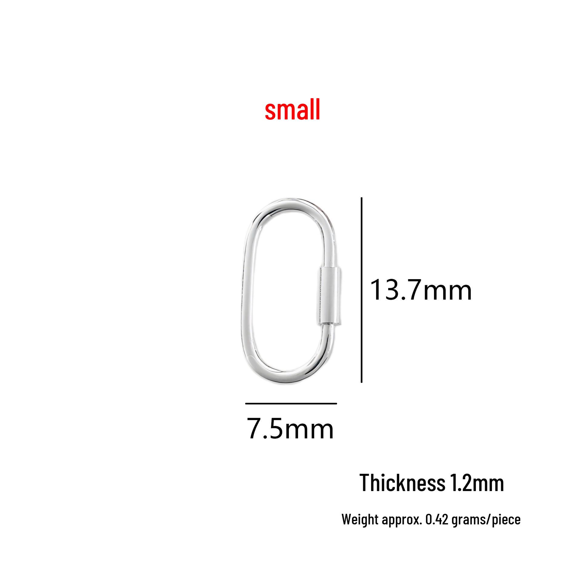 S925 Sterling Silver Twistable Connector Clasp for DIY Crystal Bracelet/Necklace Beading and Weaving. Plain Silver