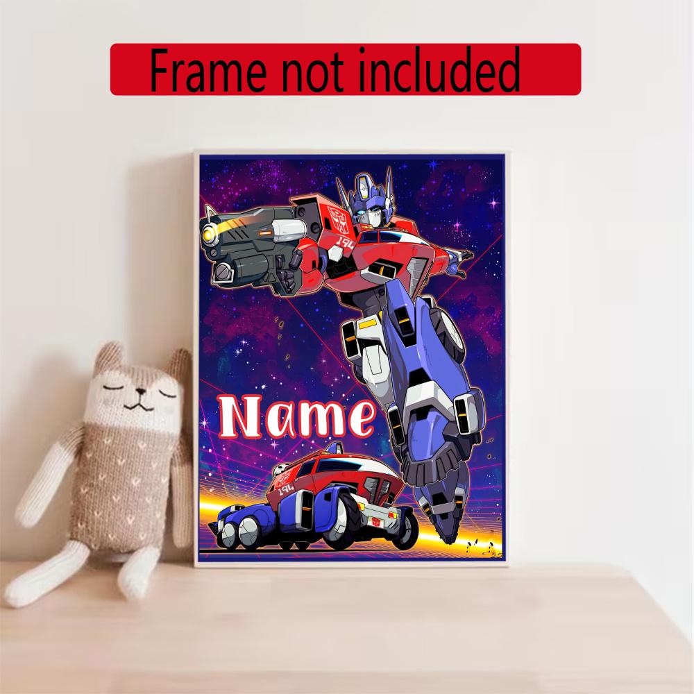 Love Transformers Customize Your Name Diamond Painting Round Diamond Diy Frameless Holiday Artwork Suitable For Home Office Wall Decoration