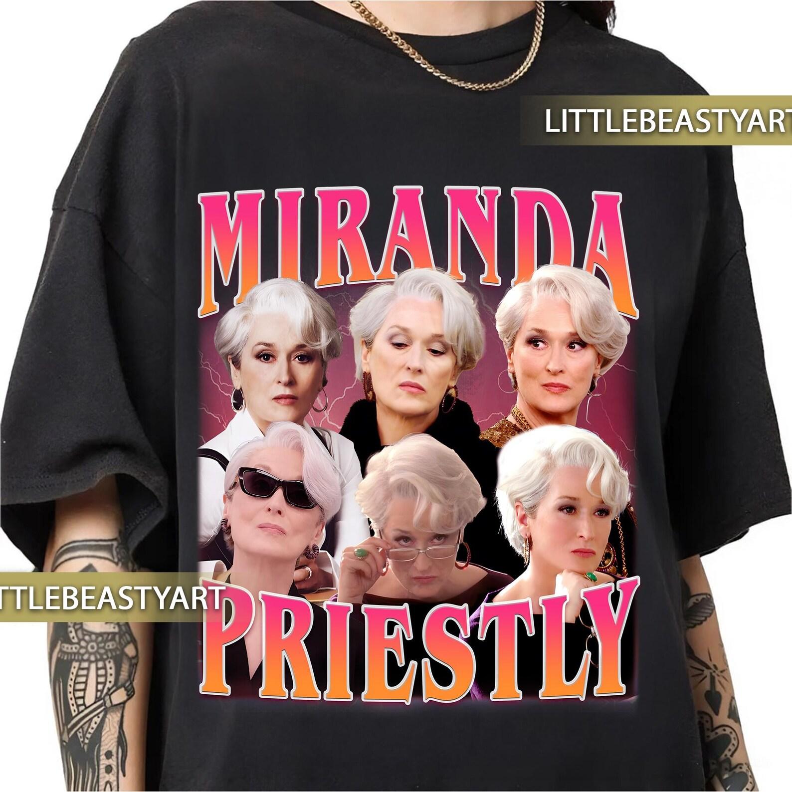 Meryl Streep as Miranda Priestly retro 90s style vintage Rap Tee shirt 3XL