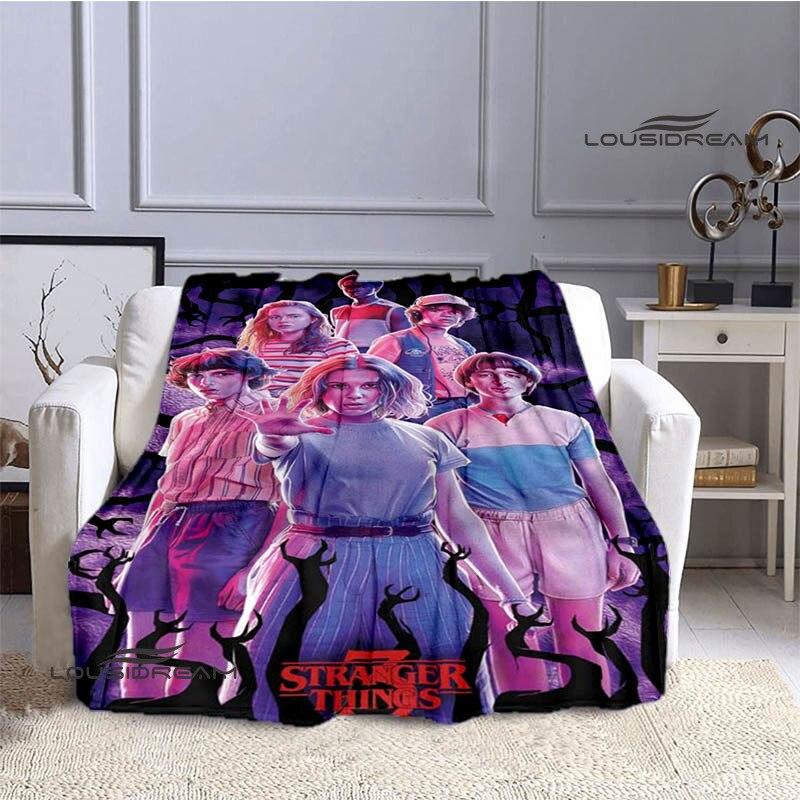 Stranger Things Klassieke Print Deken Dunne Deken Flanel Zacht en Comfortabel Huis Reisdeken Verjaardagscadeau Beddeken
