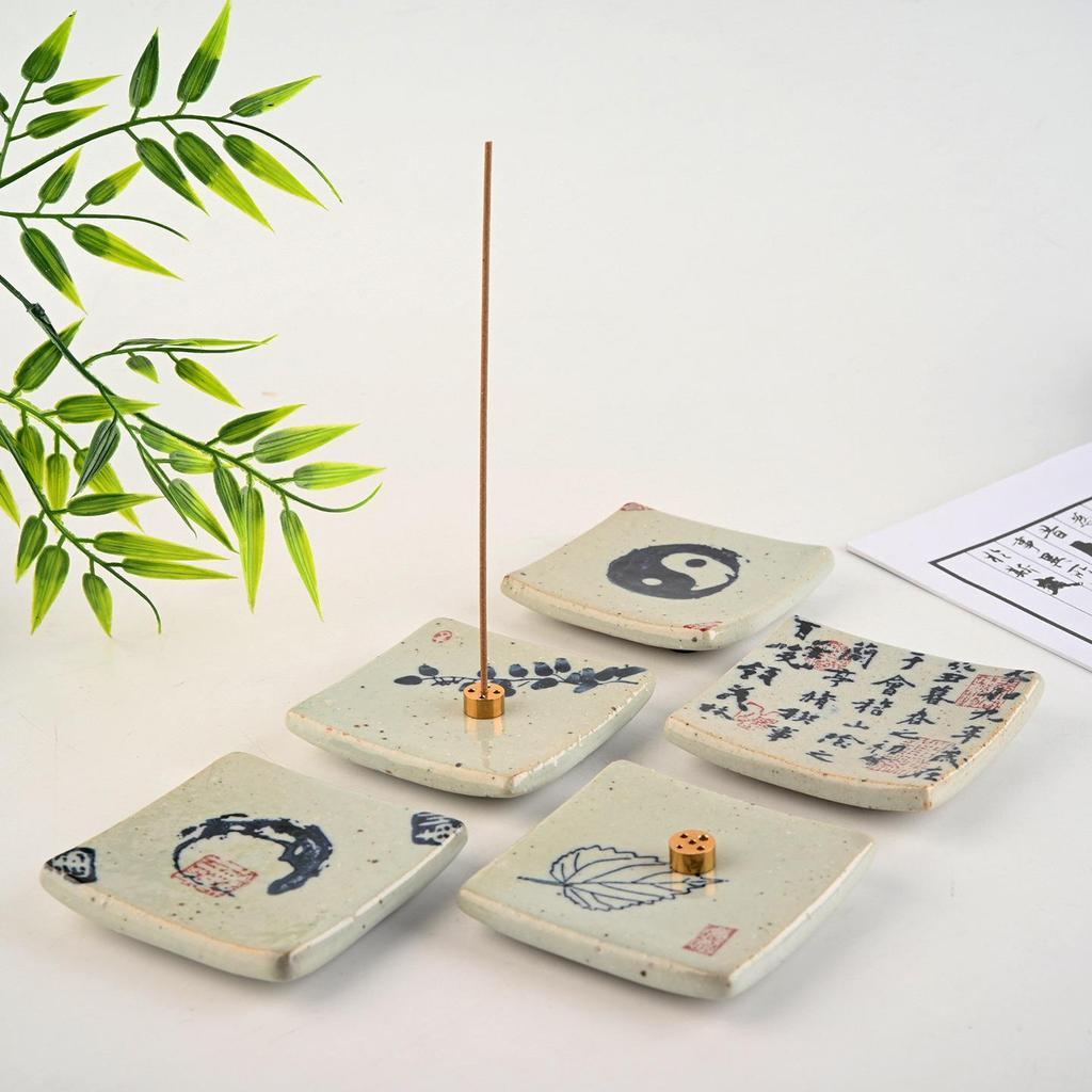 Zen Style Antique Sandalwood Incense Holder for Indoor Use