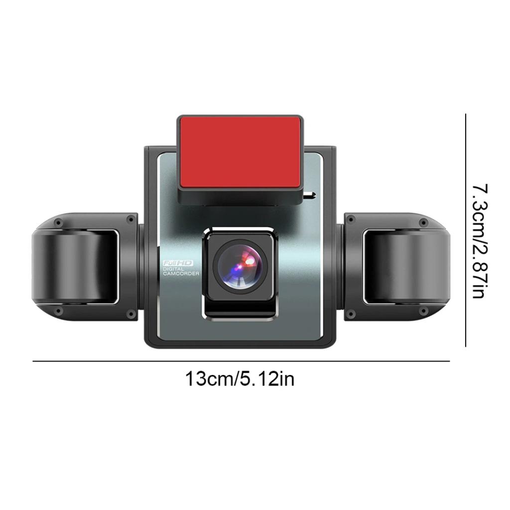 4-Channel Dash Cam, Front, Rear & Inside, 1080P Car Camera, Night Vision, G-Sensor, Driving Video Recorder