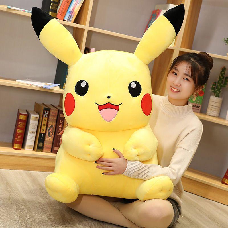 Peluche gigante Pikachu farcito più grande da 90 cm Kawaii Pokemon Pikachu  bambola cuscino regali per bambini