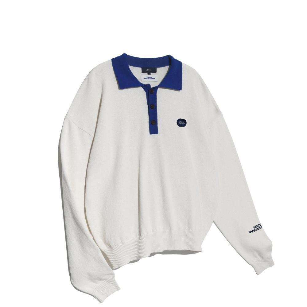 

YALE YALE x NICEWEATHER BOUCLE PK CREWNECK IVORY