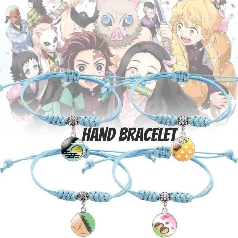 Superbe bracelet Demon Slayer Pierre du Temps Bleu Lac Design de Personnage d'Anime