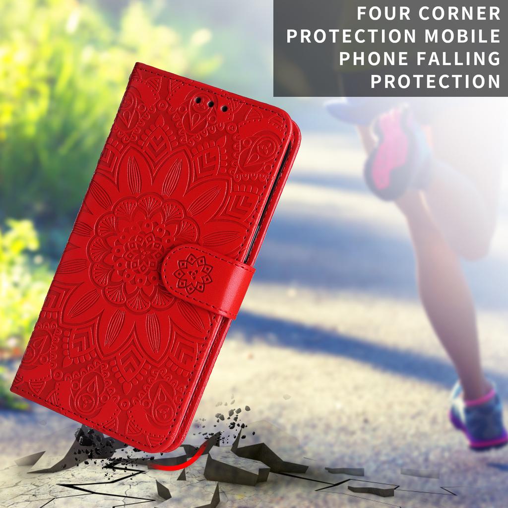 For Motorola Moto G85 5G/S50 Neo 5G Case Sunflower Imprint Leather Wallet Phone Cover