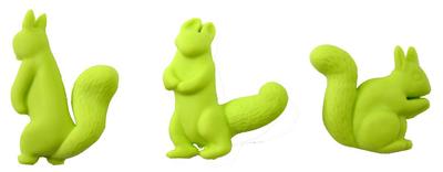 Yawata Kasei Sceltevie Tiernar Decor Morte Magnet (3-Piece Set) Squirrel Green