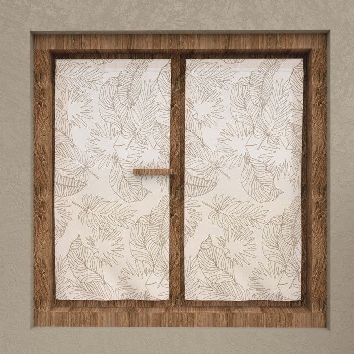 Paire de brise bise 45x90 cm CELIA taupe, par Soleil d'Ocre