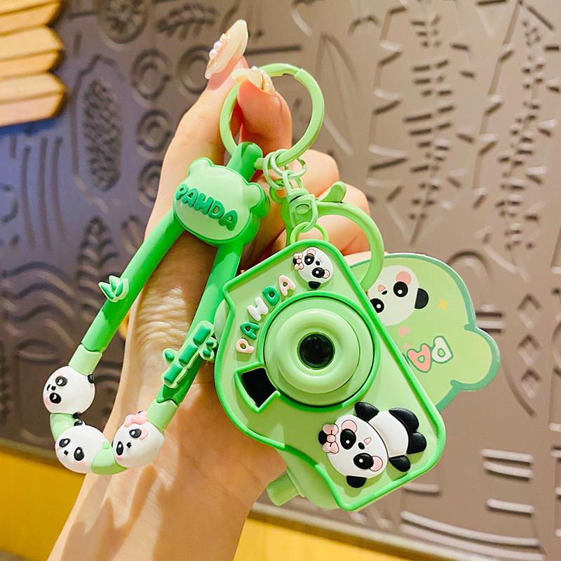 

Projection Whimsical Panda Light Keychain Cute And Fun Decoration Car Panda Dancing