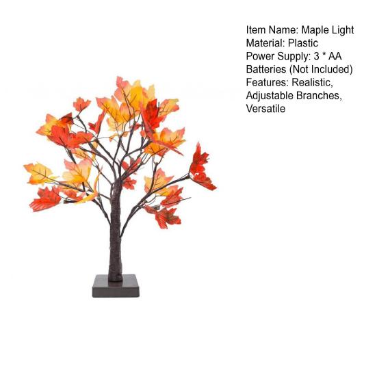 Maple Trees with Lights DIY Branches Maple Leaf Light Fall Thanksgiving Decorations for Home Wedding Indoor Party