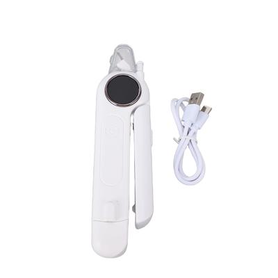 2 In 1 Pet Nail Clipper Grinder with LED Light Quiet Cat Dog Nail Trimmer Grinder for Small Medium Large Dogs White