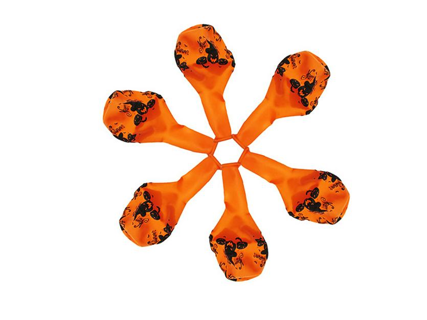 Halloween Ghost & Skeleton Balloon Set - 12-Inch Latex with Pumpkin & Bat Prints