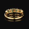 925 Silver Oval Gemstone Ring Ruby Emerald White Topaz Gold Plated Women Jewelry