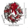 Artificial Christmas Wreath for Door Display, Flocked Design Home and Office