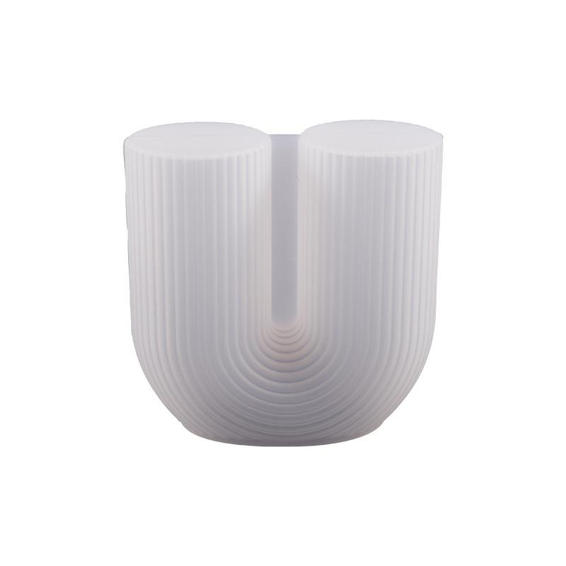 U Shape Candle Silicone Mold DIY Striped Arch Scented Candle Making Wax Mould Plaster Resin Ornament Craft Mold Home Decoration