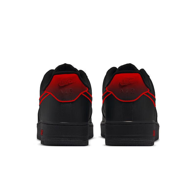 Nike Air Force 1 Rutschfest, Abriebfest, Leicht Niedrig geschnittene Skateboard-Schuhe Unisex Schwarz Rot CW2288-001(Team598-)