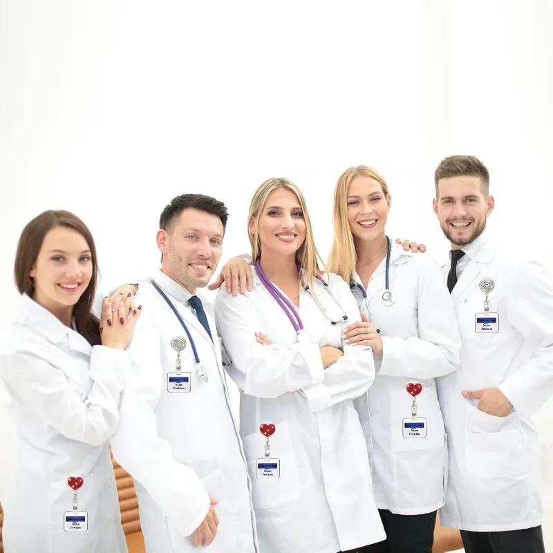 1PC zatahovací móda Roztomilé červené srdce odznak pro sestru naviják klip na odznak Držák na průkaz studenta doktora Klíčenka Kancelářské potřeby
