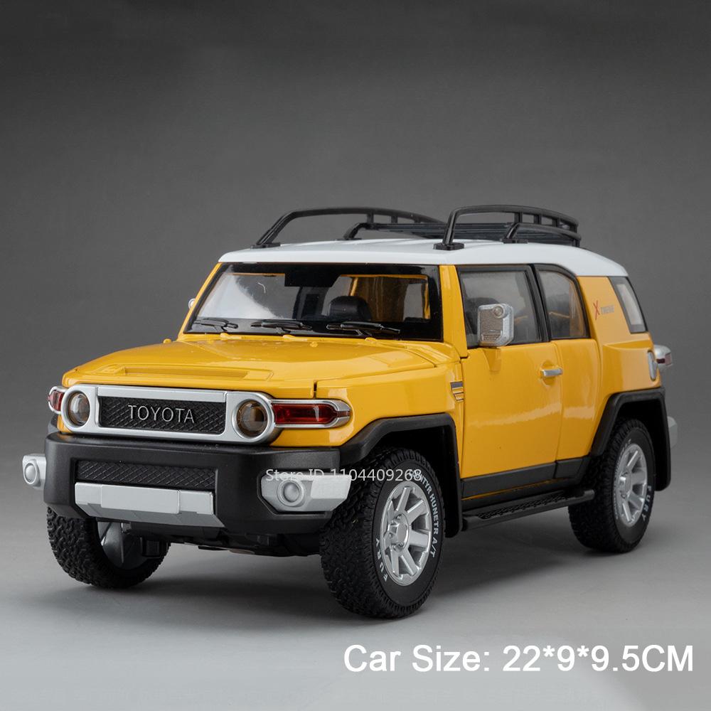 

1:Модель автомобіля FJ Cruiser в масштабі 24 Іграшка Метал Литий позашляховик Звук Світло Гумові шини Моделі позашляховиків Симуляція Подарунки для хлопчиків
