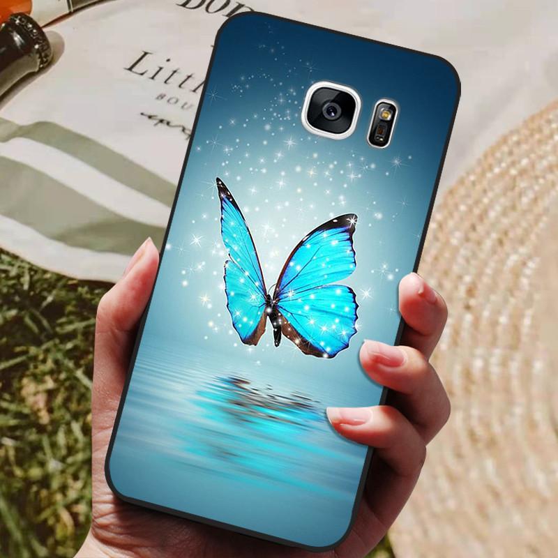 For Samsung Galaxy S7 Edge Silicone Case Cute Pattern Soft TPU Phone Cover For Samsung Galaxy S6 S7 S 7 Edge Back Cover Bumper