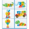 Wooden Matching 3D Puzzle Educational Interesting Matching Jigsaw Puzzle Toy for Home Party Type 6