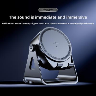 Der neue ZJ-08 ist ein multifunktionaler, kabelloser Induktions-Stereo-Handyhalter mit drehbarem Gehäuse, RGB-Beleuchtung und Bluetooth-Lautsprecher – alles in einem.
