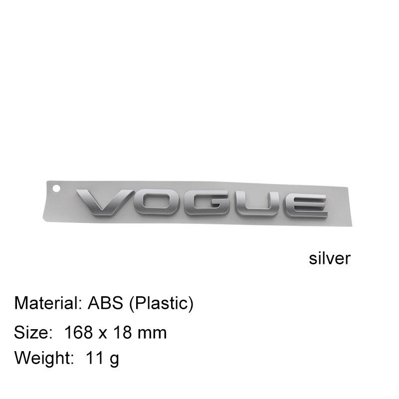 3D Premium for Supercharged HSE TDV8 ABS VOGUE car Hood Fender trunk Bonnet Nameplate Decal Emblem Badge Sticker