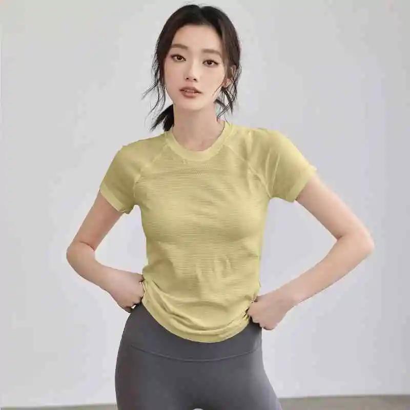 Women's Purple Short Sleeve T-Shirt Slim Fit Stretch Casual Daily Basic Sports Gym Workout Top