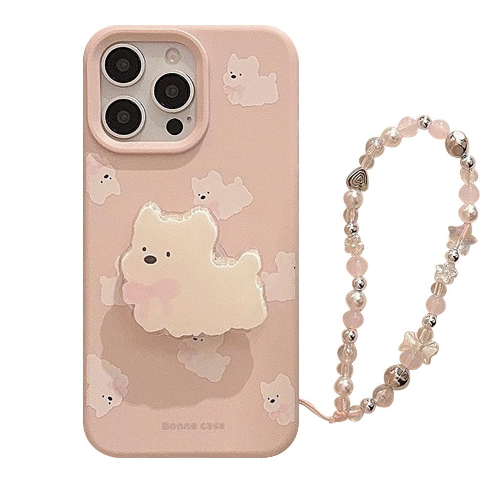 Cute West Highland IPhone 16 Mobile Phone Case Apple 17promax White Dog Stand 14 Suitable for 13 Chain 15 Soft