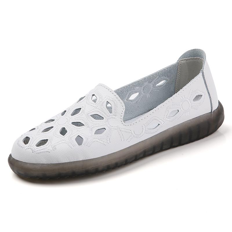 Summer Women Moccasins Leather Shoes Driving Comfort Flats Casual Nurse Penny Loafers Walking Minimalist Maternity Shoes for Girl