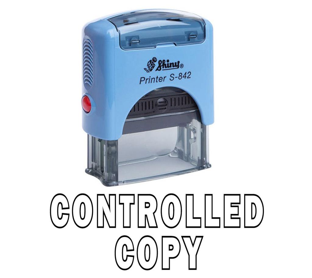 Printtoo CONTROLLED COPY Self Inking Rubber Stamp Custom Shiny Office Stationery