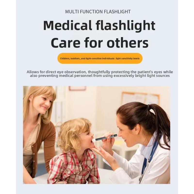 LED Mini Portable Pen Light - USB Rechargeable Work Light 3-Source Bright Torch Pen-Style Flashlight for Home/Work/Outdoor