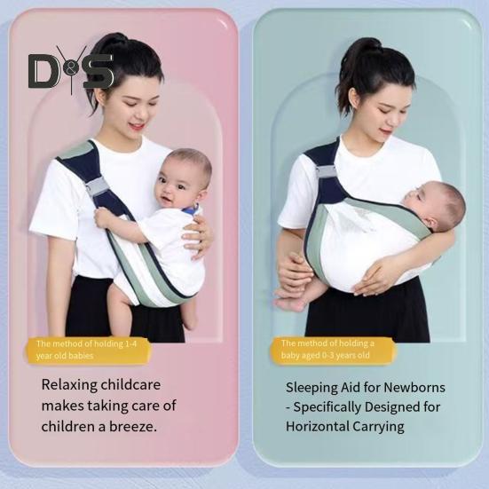 Baby Carrier Sling 20kg Weight Limit Adjustable Sling for Front Hip Carry Breathable Single Strap for 0-4 Years Ergonomic Support Adjustable