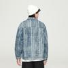 Spring High-End Pure Cotton Loose Beauty Retro Denim Jacket Men'S Striped Washed Spring Tooling Jacket Men'S