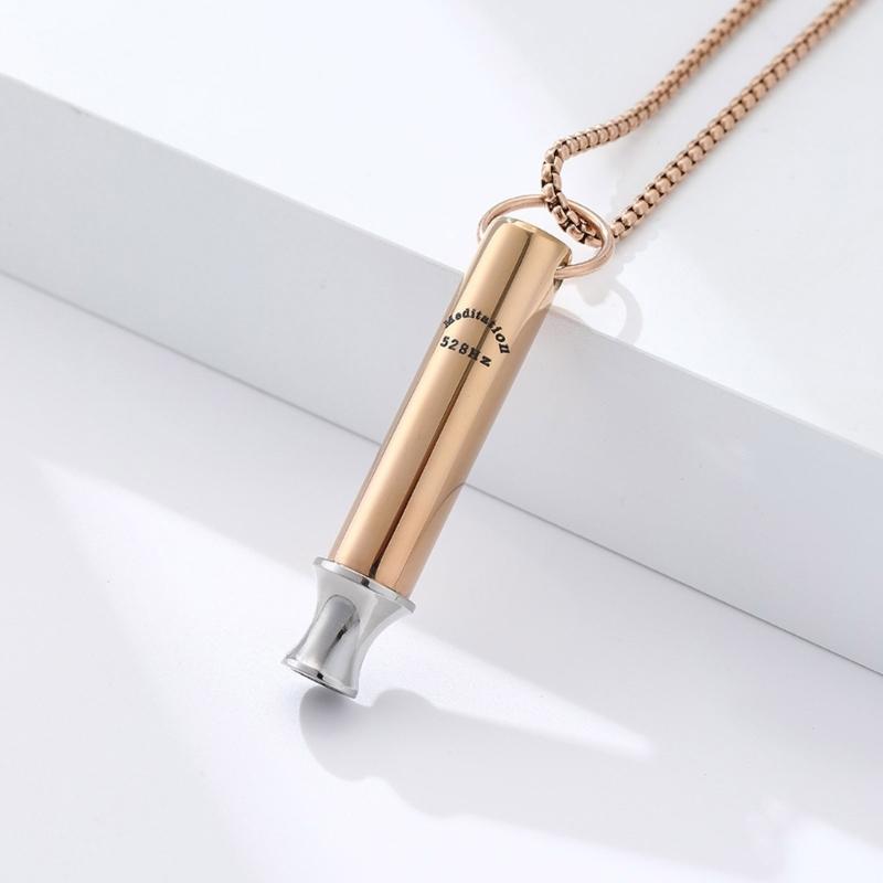 528 Hz Low Frequency Sound Meditation Breathing Stress Relief Necklace Sturdy Stainless Steel Adjustable Length
