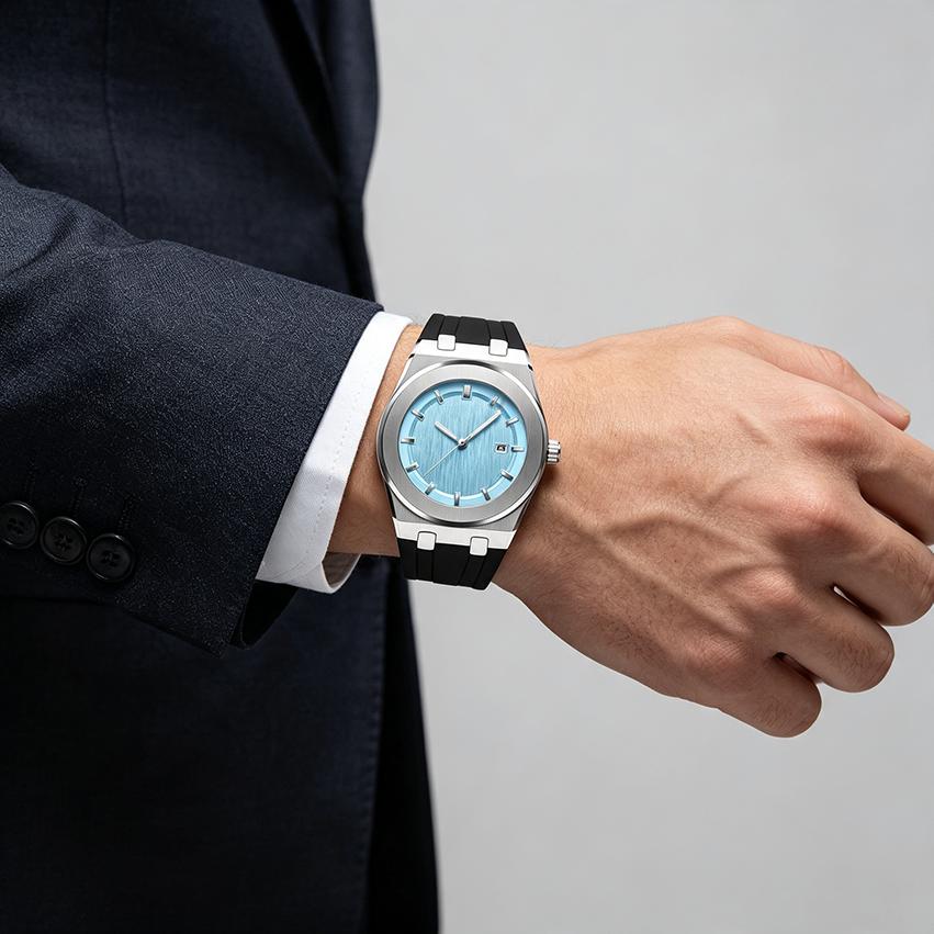 Youth Fashion Men Watch Chronograph Date Silicone Quartz Man Watch Waterproof Luminous High Quality Men's Watches Reloj