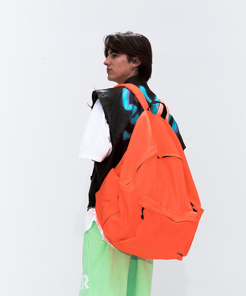 Erer Fabric Back Bag Neon Orange