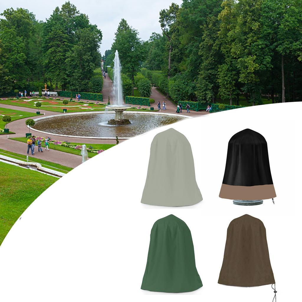 Outdoor Fountain Cover Dustproof Waterproof Protective Cover 210D Fabric Fits Garden Fountain Size D36 x H42 Inches