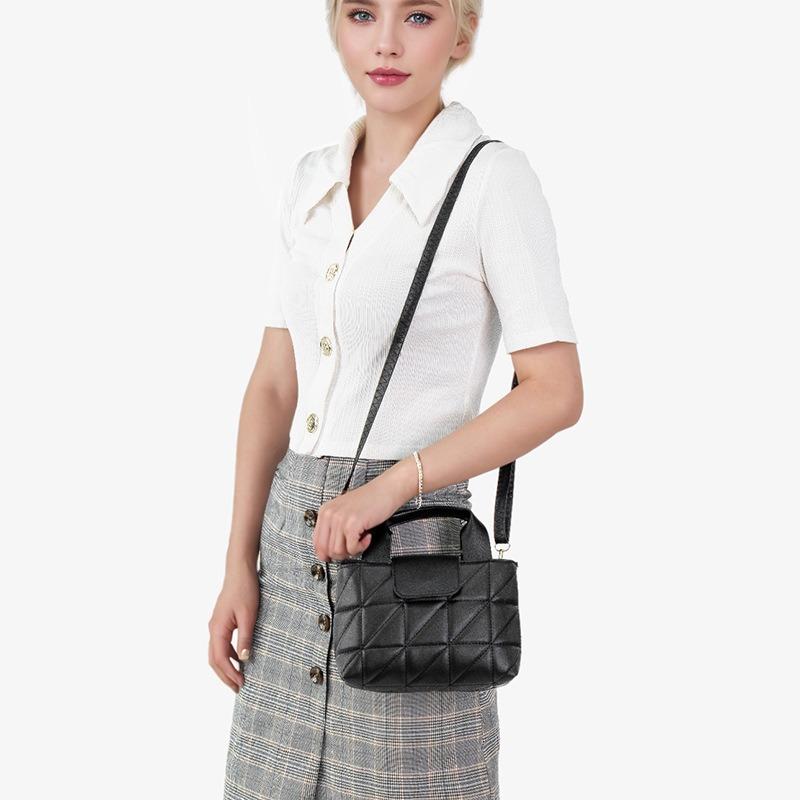 Stylish new plaid handbag autumn small square bag simple shoulder handbag diagonal span women's bag