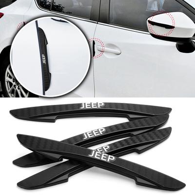 4Pcs Car Anti-Collision Bumper Strips Door Side Edge Protective Stickers For Jeep Renegade Compass Wrangler Jk Cherokee Grand Vcrf1