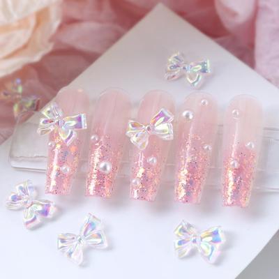 30 buc/pachet Aurora rășină arc accesorii unghii gheață transparentă stereoscopică rășină unghii colorate diamant decorare