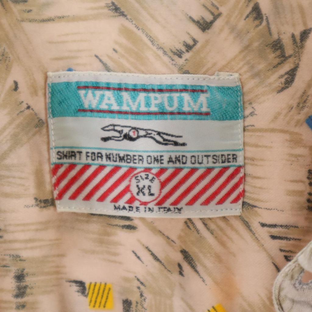 WAMPUM Made In Italy Overall Handle Long Sleeve Shirt XL Old Vintage Men's Used