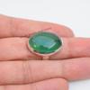Handmade Oval Green Onyx Ring, 925 Sterling Silver, December Birthstone