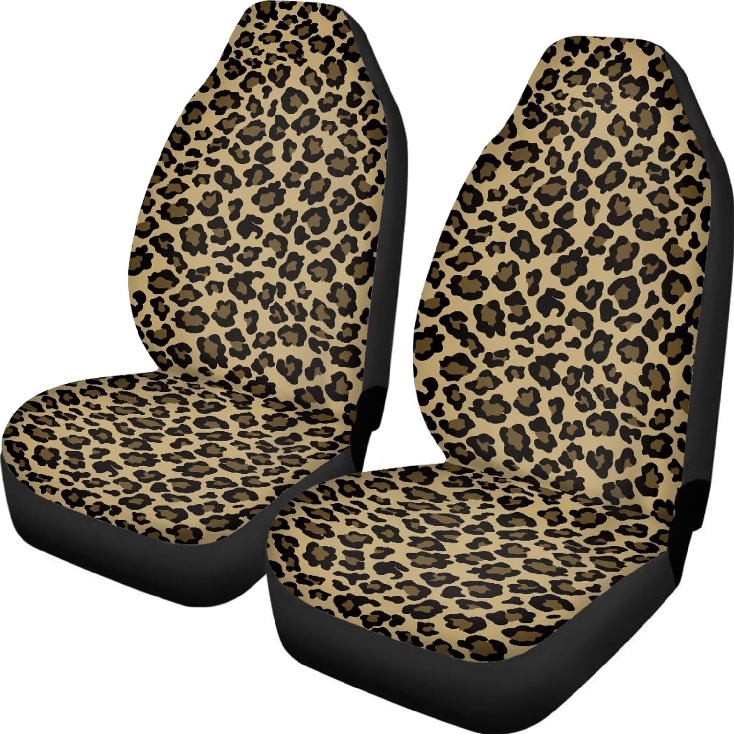 

Dreaweet Stylish Cow Print Auto Seat Covers Black&White Front Seat Protector Fit for Most Cars, Sedan, SUV, Van 2 Pcs леопардовый