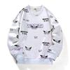 New Men's Sweatshirt Spring Autumn Casual Versatile Young Handsome Pullover Round Neck Printed Long-sleeved T-shirt